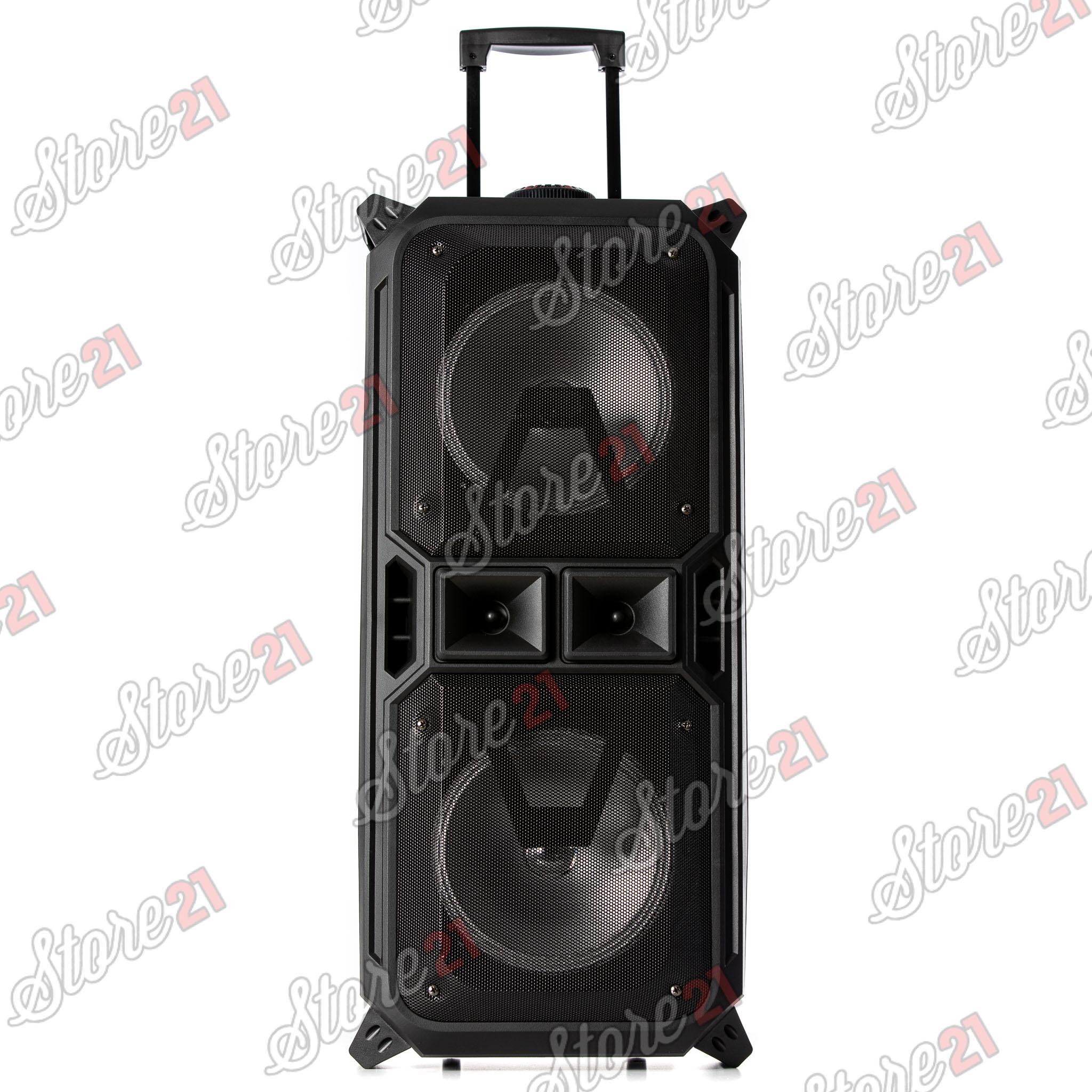 Boxa Troler  XXL Profesionala Portabila DJ TIME , 400W, 2X8inch , Microfoan , USB, Radio, Bluetooth,Card